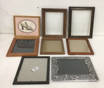 (8) Vintage Various Size 9&rdquo; x 10&rdquo; up To 13&rdquo; x 11&rdquo; Picture Frames