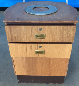 2-Drawer Island w/ Lazy Susan Bracket on Top