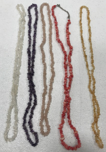 (5) Rock Bead Necklaces