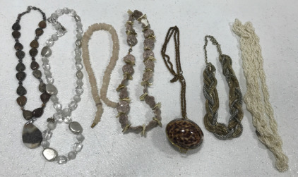 (7) Netural Tone Necklaces