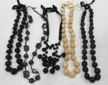 (5) Large Bead Necklaces