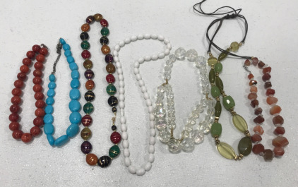 (7) Large Bead Necklaces