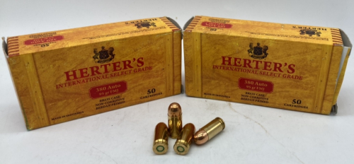 (100) Rds Herters 380 auto 95 gr FMJ