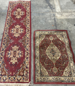 (2) Hallway Traditional Area Rugs - Needs Cleaned