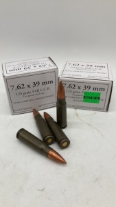 (40) Rds 7.62 x 39 mm 123gr. FMJ