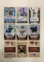 (9) 2004-2014 Signed Authentic MLB Cards Including Kevin Matthews, Kyle Blair, Jake Hager And More