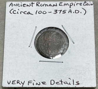 (1) Ancient Roman Empire Coin (Circa 100-375 A.D.)