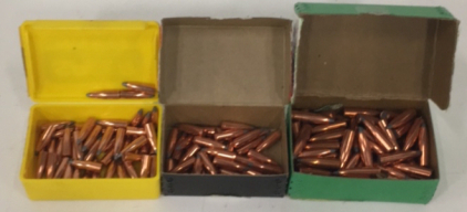 (30) Speer 6MM 80GR .243 Spitzer Bullets (75) Sierra 7MM 140 GR .284 Spitzer Bullets (25) Nosler 6MM 85 Gr Spitzer Bullets