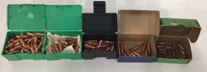 (100) Sierra 30 Cal .308 Dia. 165 GR Spitzer Bullets (20) Remington Bronze Tip 180 Gr Bullets (30) Barnes 30 Cal .308 Dia 180 GR TSX Boattail Bullets (10) Swift 30 cal 180 gr Bullets (20) Sierra .30 Cal .307 Dia 150GR Flatnose 30-30 Bullets