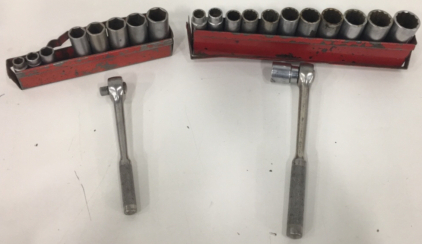 (2) Mac Tools Socket Sets (2) Mac Tools Ratchets