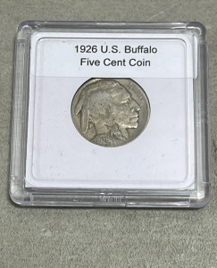 (1) 1926 U.S. Buffalo Five Cent Coin (Carded)