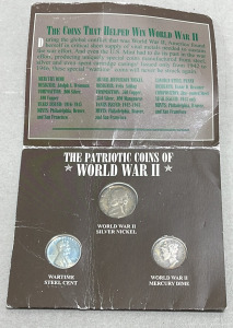 (1) Set Of &ldquo;The Patriotic Coins Of World War II&rdquo; ( 3 coins total)