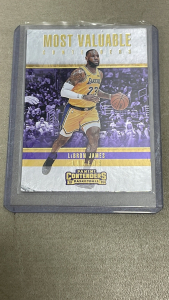 (1) 2018-19 Lebron James, Lakers, Most Valuable Contender Collectible Card. (Carded And Sleeved)