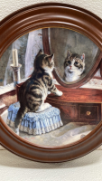 (3) Framed Kitten Collectible Plates, (1) Kitten Plate, (3) Wild Cat Cub Plates - 4