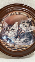 (3) Framed Kitten Collectible Plates, (1) Kitten Plate, (3) Wild Cat Cub Plates - 5