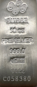 Suisse 10 Oz Fine Silver Bar