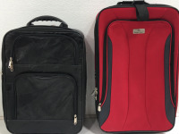 (1) Red Protege Rolling Suitcase (1) Black Rolling Suitcase Both have Expanding Handle