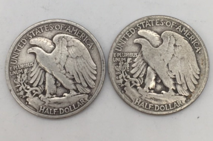 (2) 90% Silver Liberty Half Dollar