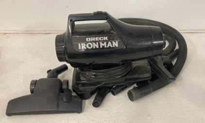 Oreck Iron Man Vacuum With Attachment