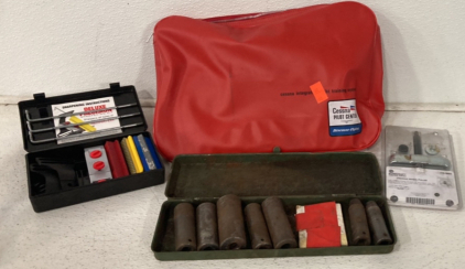 (1) Impact Socket Set, (1) Evercraft Steering Wheel Puller, (1) Deluxe Precision Sharpening Kit, And Cessna Pilot Center Bag With Flying Guide Books And More