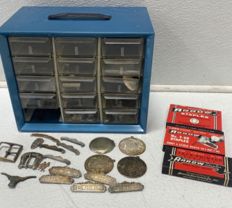 (19) Silver And Brass Pieces, Storage Box, And More!