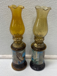 (2) Vintage Oil Lamps