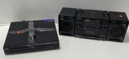 Sony Blu-Ray Player And CD Radio Cassette Corder