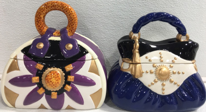 (2) Beautiful “David’s Cookie’s” Cookie Jars