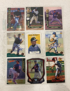 (8) 1994-2000 Signed Authentic MLB Baseball Cards And Some Rookies, (1) 2015 71-99 Miguel Sano Insert Card