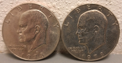 (2) 1978 Eisenhower Dollars - Verified Authentic