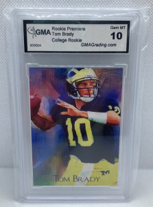 Graded Gem MT 10 Tom Brady Rookie Premier College Rookie Card