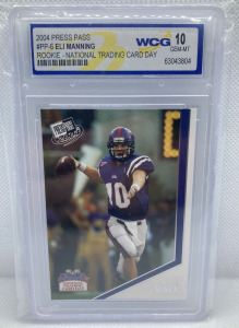 Graded 10 Gem-MT 2004 Press Pass #PP-6 Eli Manning Rookie Card