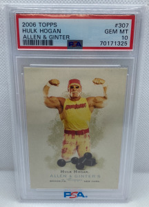 Graded 10 Gem MT #307 2006 Tops Hulk Hogan Card