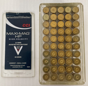 (50) Rnds. CCI Maxi-Mag HP 22 WMR JHP Ammo