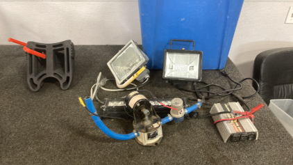 Flood Lights, RV Water Pump, and Hose Rack