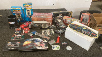 NASCAR Memorabilia Including Knives, Toys, Cups, and More