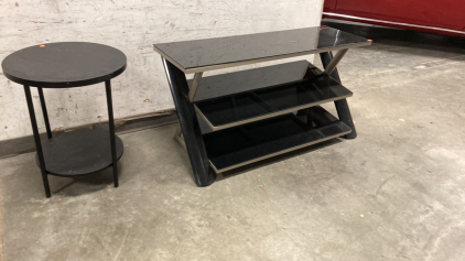 44”x18”-18” Entertainment Stand w/End Table