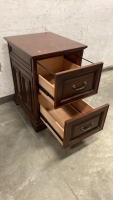 31”x21” 2 Drawer End Table - 2