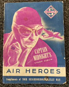 Captain Midnight’s Air Heroes Stamp Album By Skelly