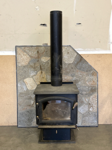 Fireplace with Triple Wall Pipe and Hearth