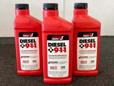 (3) Bottles Of Power Service Diesel 911 Winter Rescue Formula