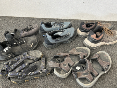 Men&rsquo;s Puma&rsquo;s, Columbia, Avis, Teva, and Khombu Shoes and Sandals, Sizes 9 - 10