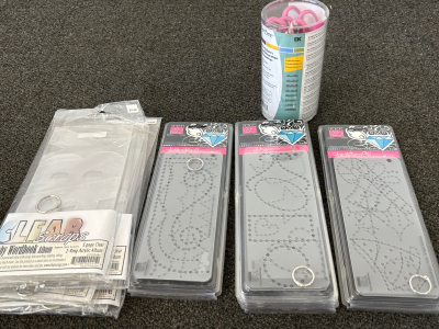 Stencils, Cutter Bee Decorative Scissors (8 shapes), Baby Wordbook Album (4), Borders (2), Glitz (4) and Christmas (3)