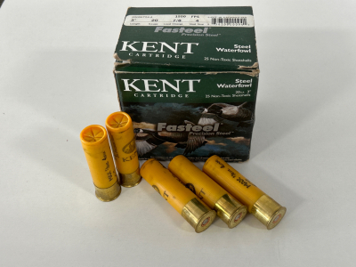 Box of Kent “Fasteel” 20 Ga. 3” ShotShells