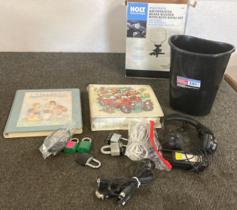 Books On Tape, Padlocks, Headset, and More