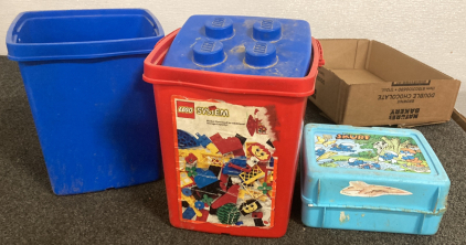 Legos And Smurfs Lunchbox