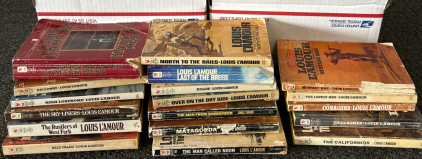 2 Boxes of Louis L&rsquo;Amour Books and More!