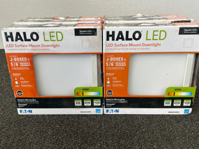 6 NEW Halo LED Surface Mount Downlights, J-boxes & 5”/6” Recessed Housing