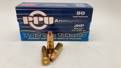 (32) Rds 7.62mm Mokarev Ammo. 85gr.