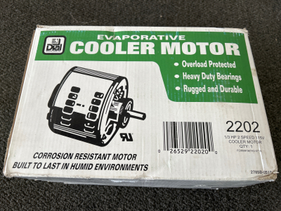 NEW 115 volt 1/3 Horsepower 2 Speed Cooler Motor for Evaporative Coolers!